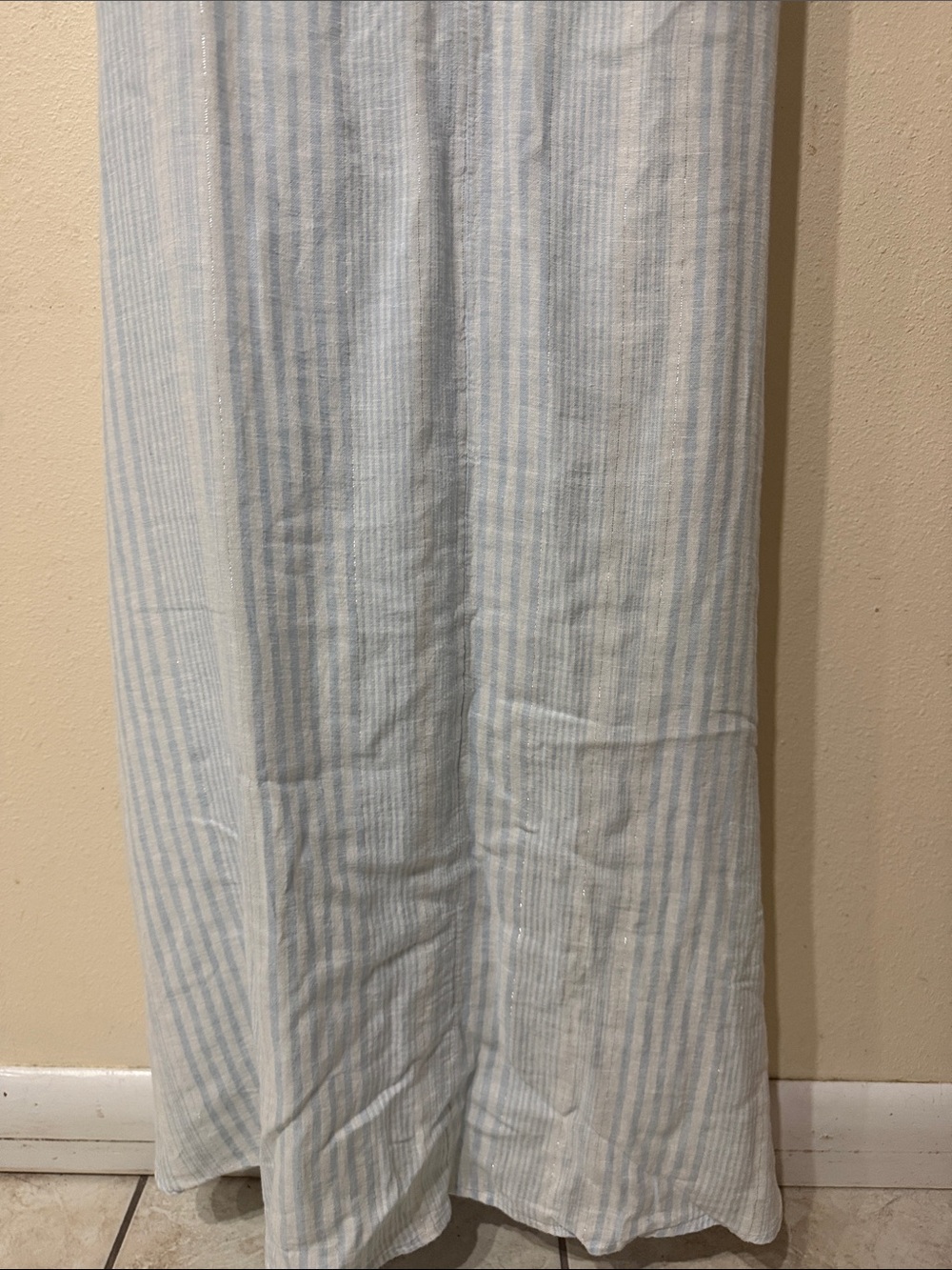 C&C California Pale Blue and White Striped Sundress - Picture 5 of 7